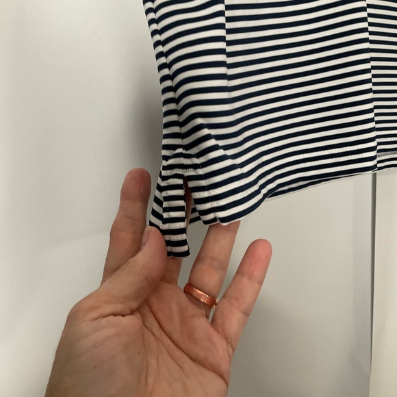 Vineyard Vines Boys Sankaty Blue White Striped Short Sleeve Polo Button Shirt L - Picture 10 of 12